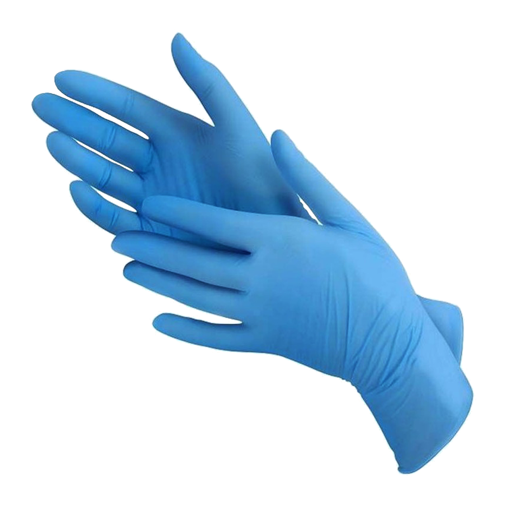 ZOLT® Gants en nitrile sans poudre - Moyen (100) Bleu