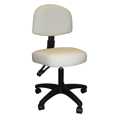 SILHOUET-TONE® ROUNDED STOOL WITH ADJUSTABLE BACKLESS - PLASTIC FOOT