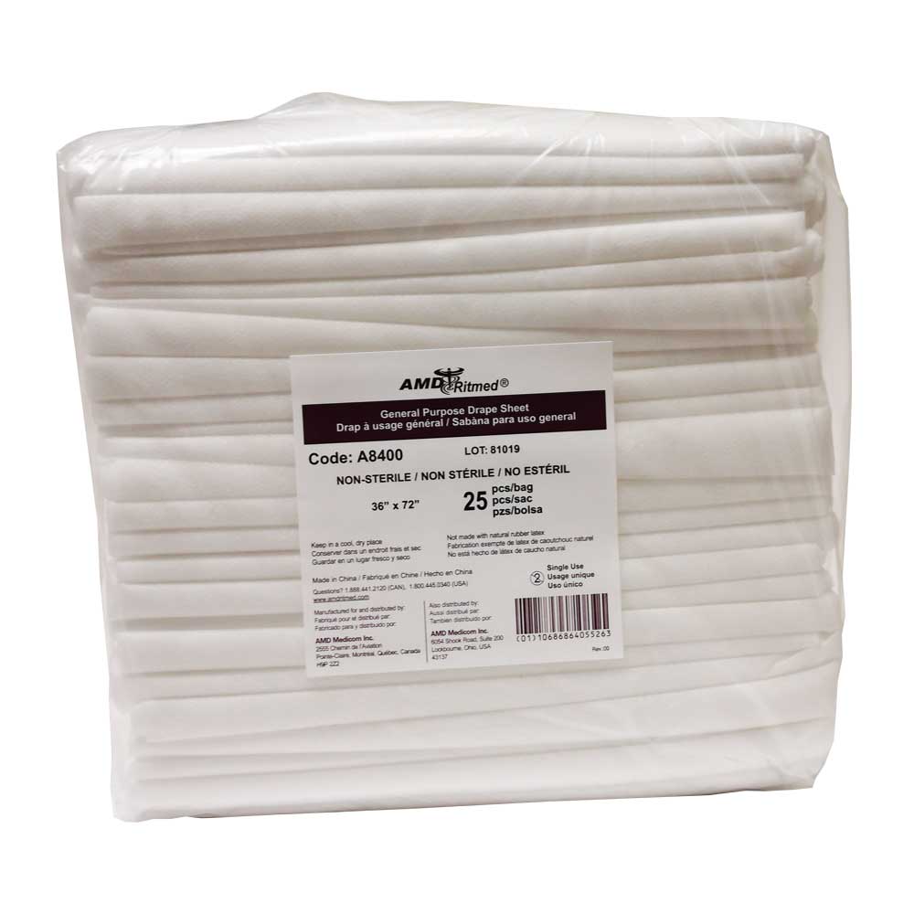 AMD RITMED® Drap d'usage général 36"X72" (25 pcs/sac)