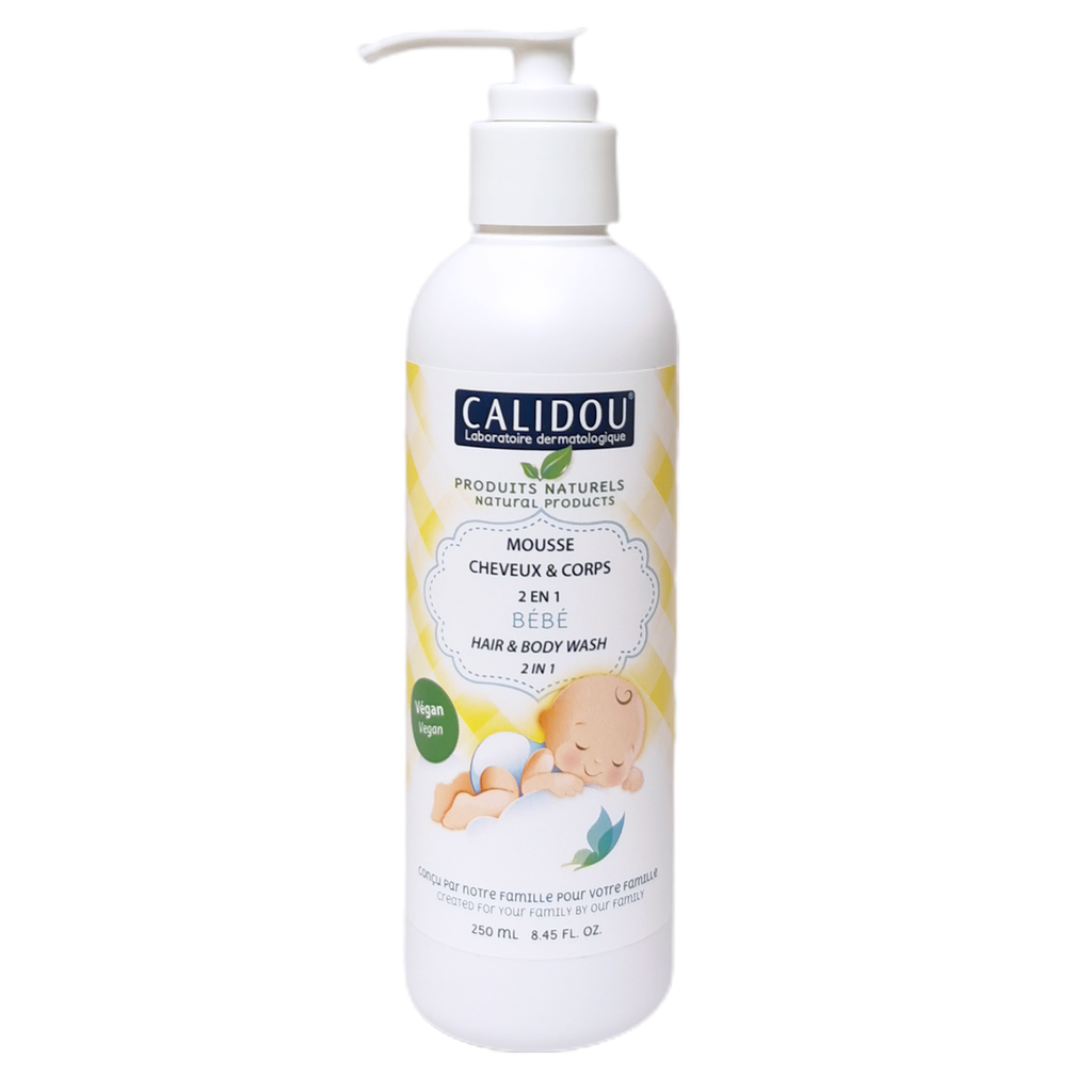 Calidou® Mousse Cheveux et Corps (2 en 1) - Bébé (250 ml)