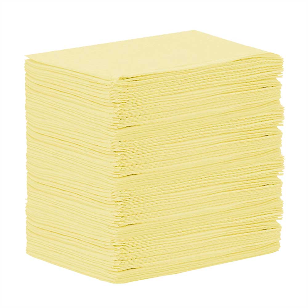 MEDICOM® SafeBasics™ Dry-Back® Bibs (3-ply) 2 ply of tissue & 1 ply poly (125) Yellow