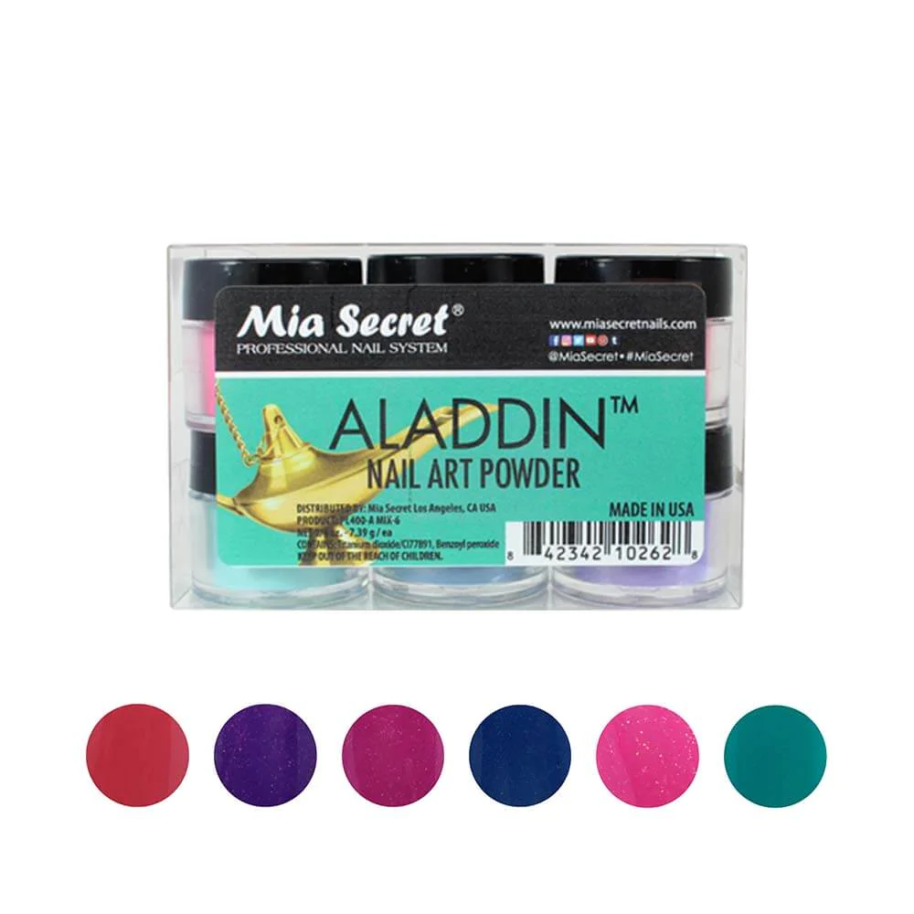 MIA SECRET® Aladdin Nail Art Powder Collection (6 x 1/4oz)