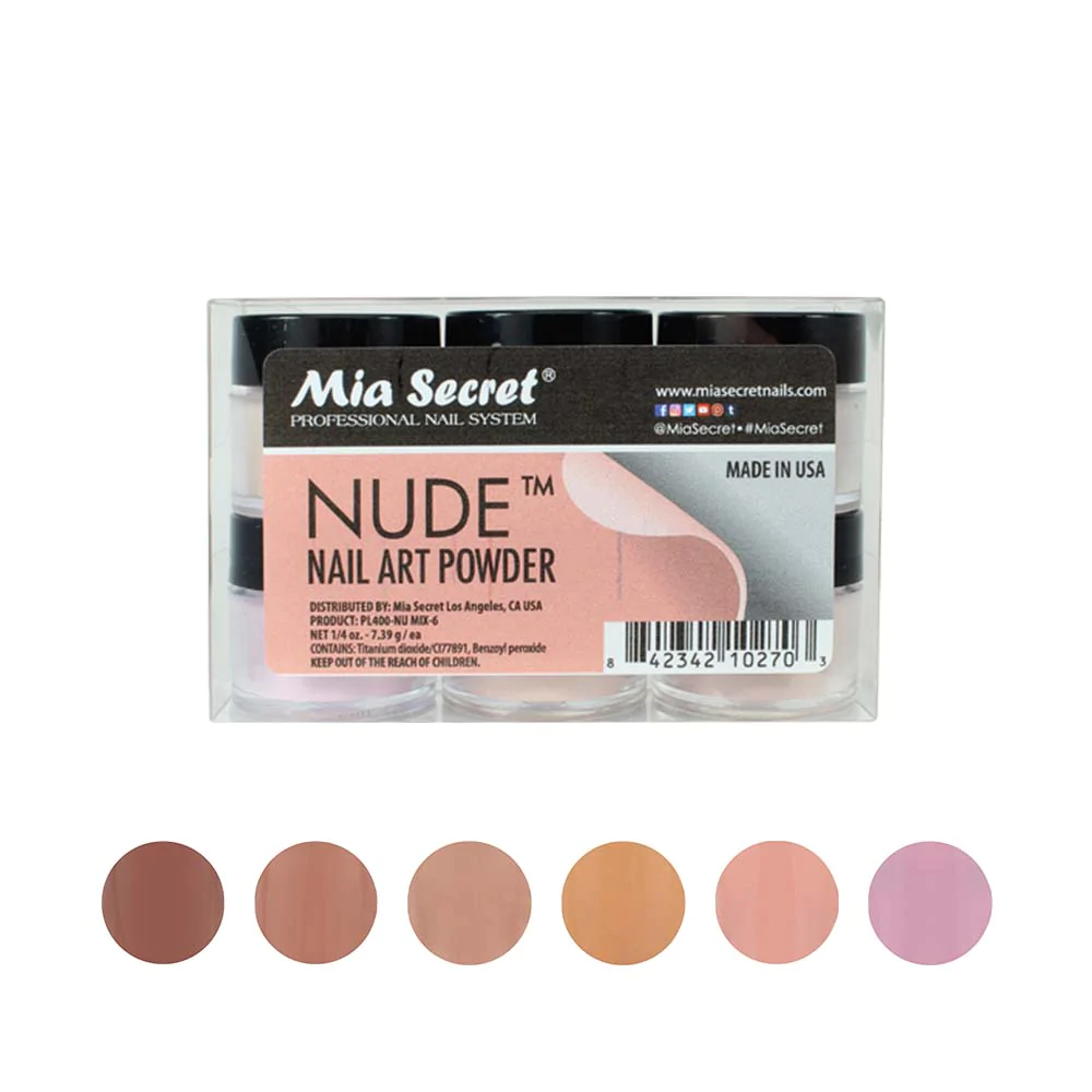 [PL400NU-MIX6] MIA SECRET® Collection Poudre Acrylique - Nudes (6 x 1/4oz)