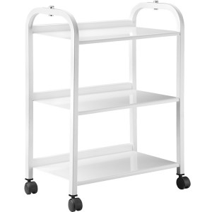 ÉQUIPRO® 3-Shelf Metal Trolley - White
