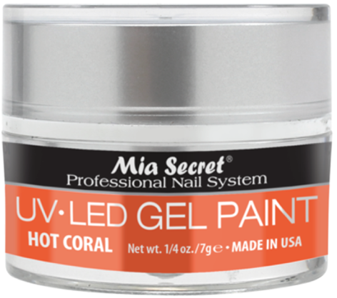 MIA SECRET® UV-LED Gel Paint - Hot Coral 1/4 oz