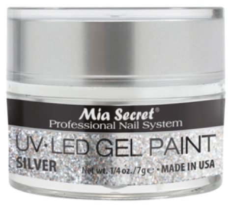 MIA SECRET® UV-LED Gel Paint - Silver 1/4 oz