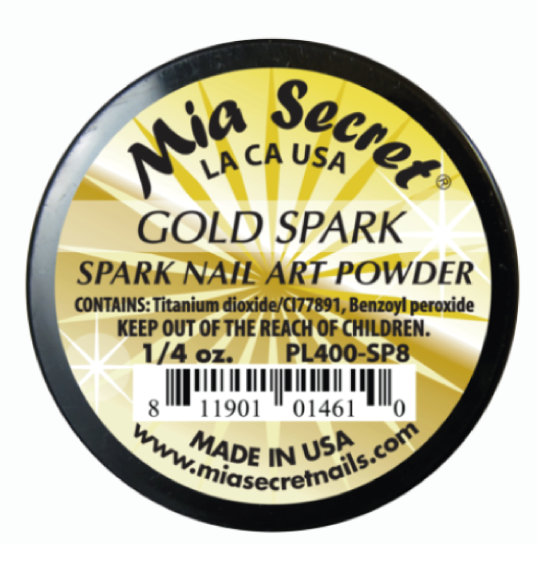 MIA SECRET® Spark Nail Powder - Gold Spark 1/4 oz