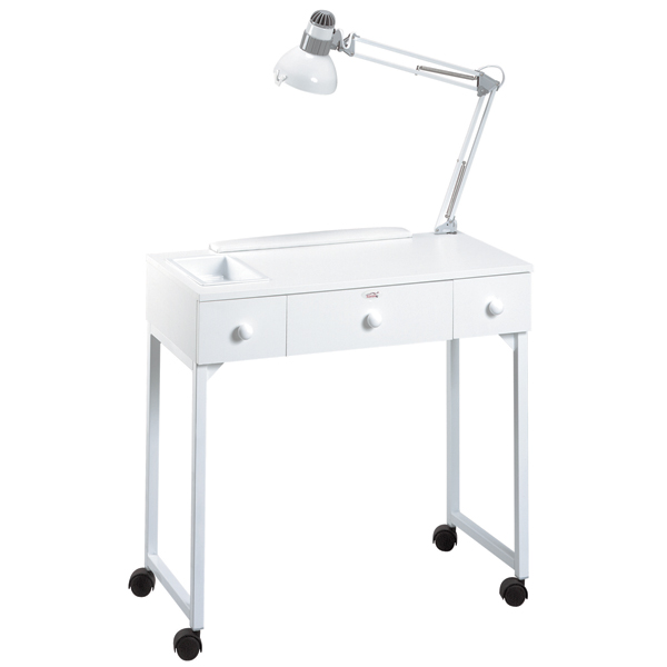 EQUIPRO® DELUXE MANICURE TABLE - WHITE