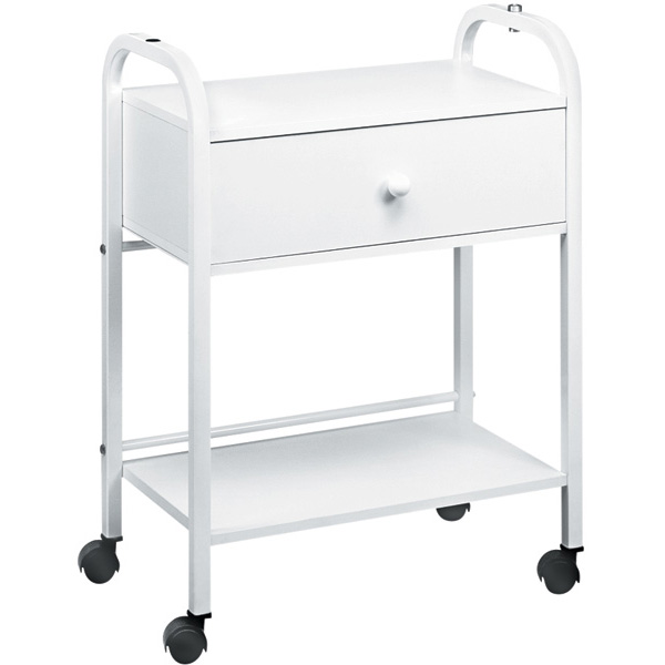 EQUIPRO® TS-2 TROLLEY WITH DRAWER - WHITE
