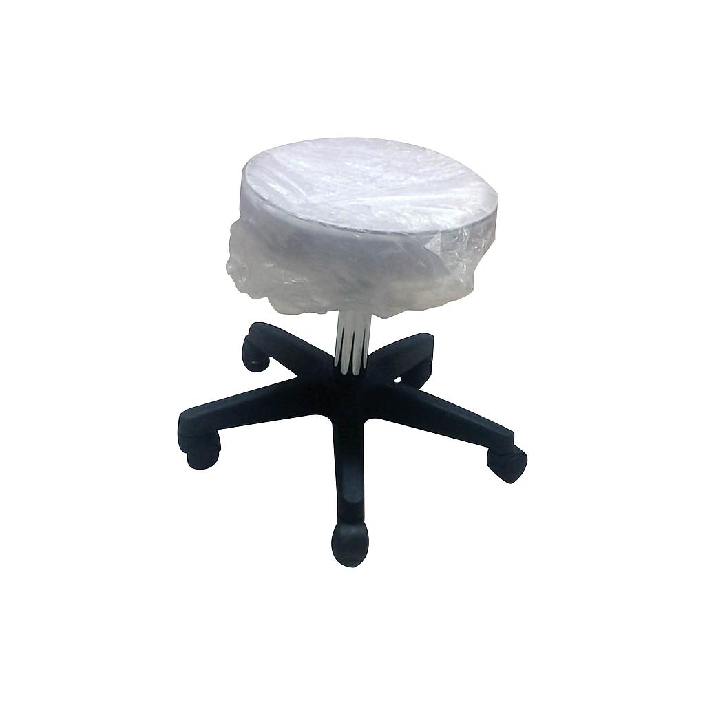 [ESD-307-W] Backless stool with plastic foot  (Blanc)
