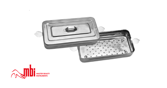 MBI® Stainless steel soaking basin for instruments with cover (10 &quot;x 5&quot; x 2.5 &quot;)