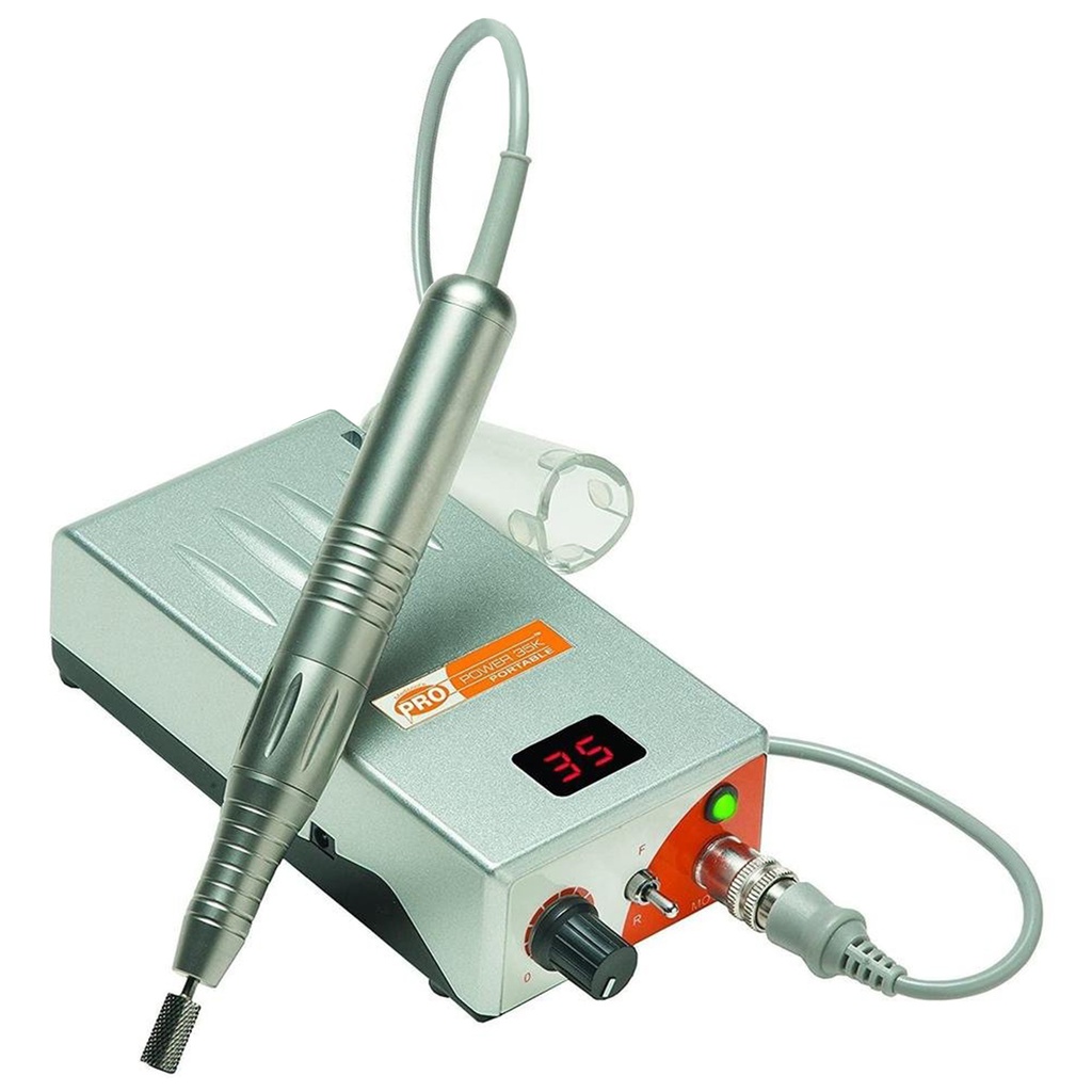 [2PROPRT-35] MEDICOOL - PRO POWER® Cordless portable nail drill machine rechargeable 35K - Straight wire 50''