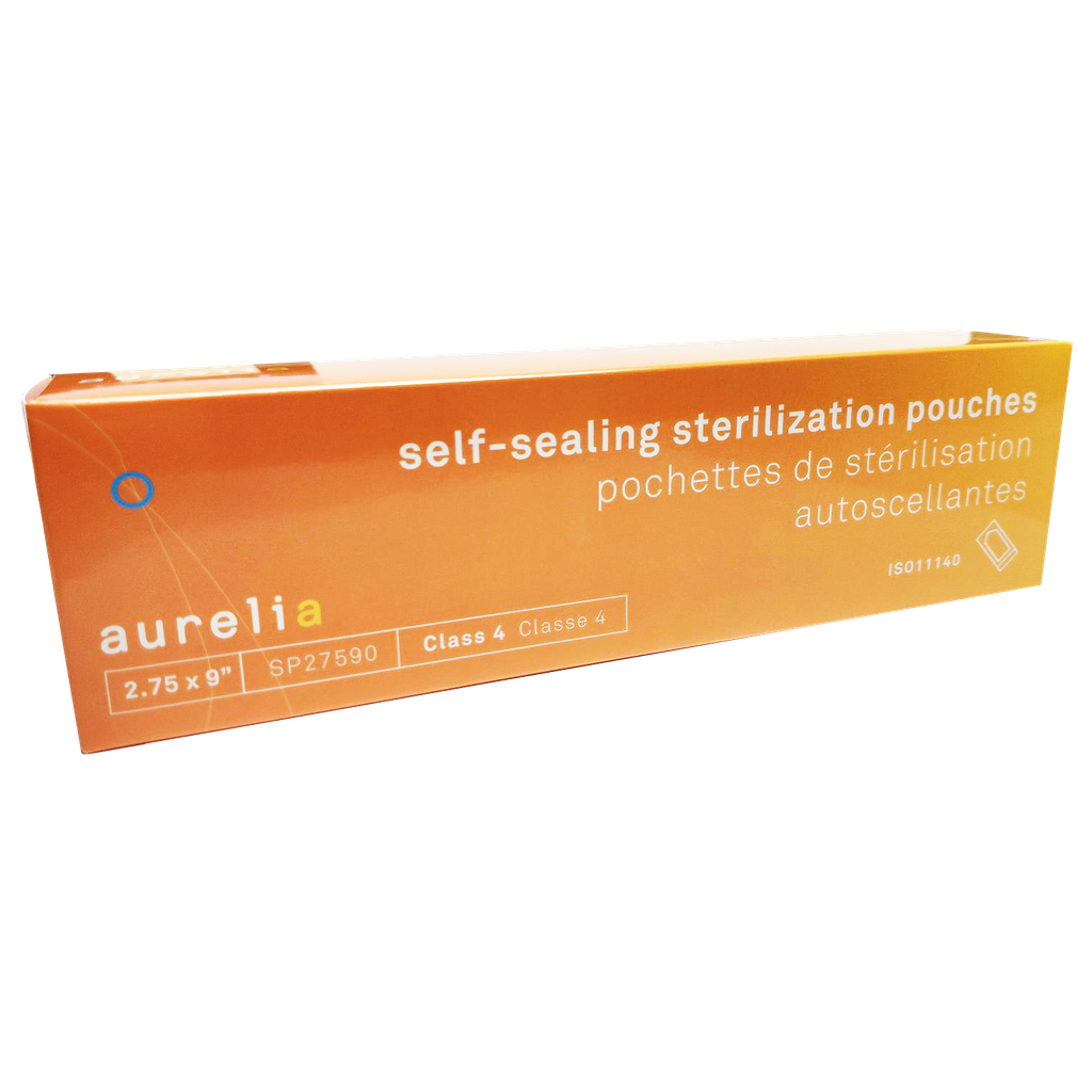 AURELIA® Self-sealing sterilization pouches - 2¾'' x 9'' (200) Blue 