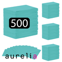 [52007] AURELIA® Bavettes (3 plis) 2 plis de papier & 1 pli de polyéthylène (500) AQUA