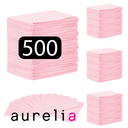 [52002] AURELIA® Bavettes (3 plis) 2 plis de papier & 1 pli de polyéthylène (500) ROSE