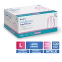 MEDICOM® SafeBasics™ True Fit Thin™ Powder Free Textured Nitrile Gloves - Large (300) Pink