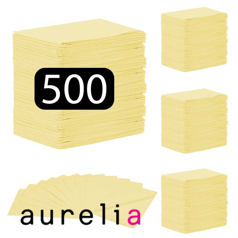 AURELIA - Bibs (3-ply) 2 ply of tissue & 1 ply poly (500) YELLOW