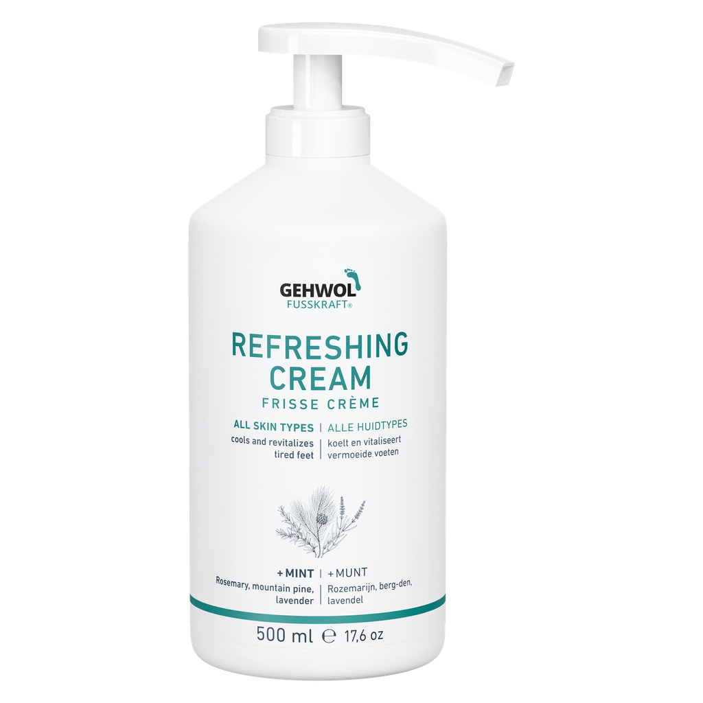 [GE 161041101] GEHWOL® FUSSKRAFT® Crème Rafraîchissante - Menthe (avec pompe) 500 ml