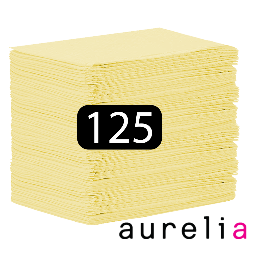 AURELIA® Bibs (3-ply) 2 ply of tissue & 1 ply poly (125) YELLOW