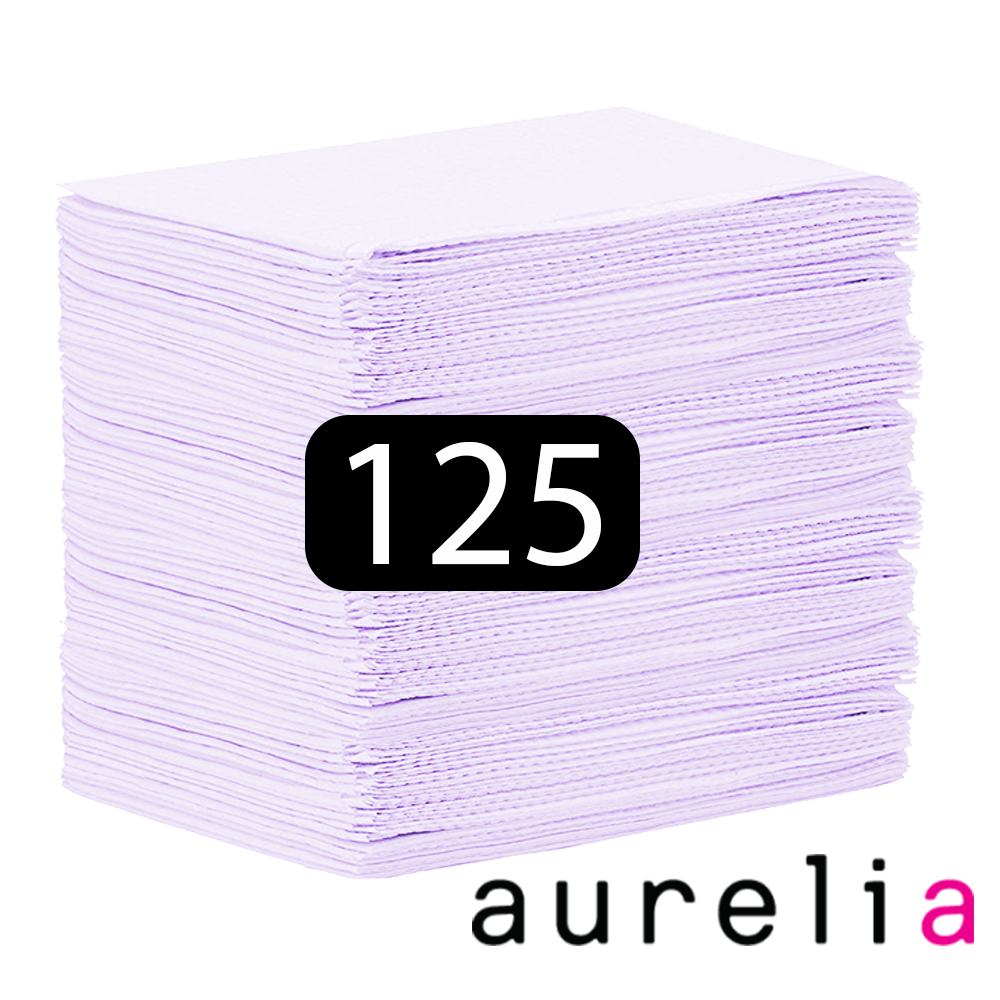 AURELIA® Bavettes (3 plis) 2 plis de papier & 1 pli de polyéthylène (125) LAVANDE 