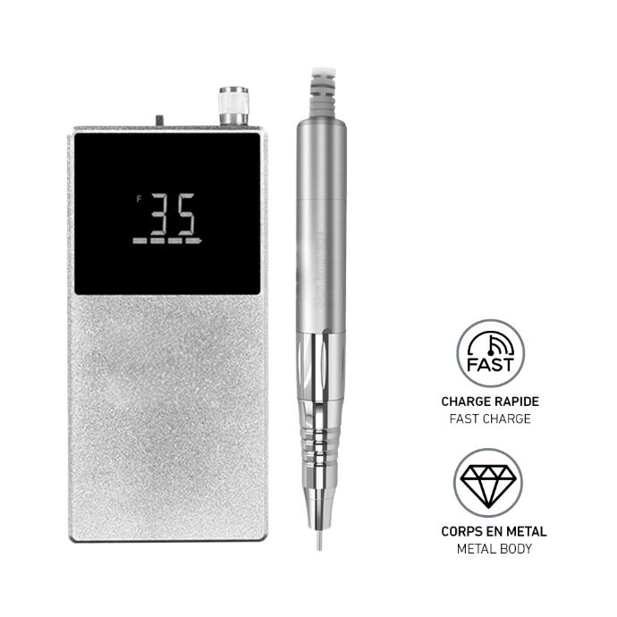 [22114] PODOCURE PRO-MAX + - Cordless portable nail drill machine rechargeable 35K - Straight wire 48''