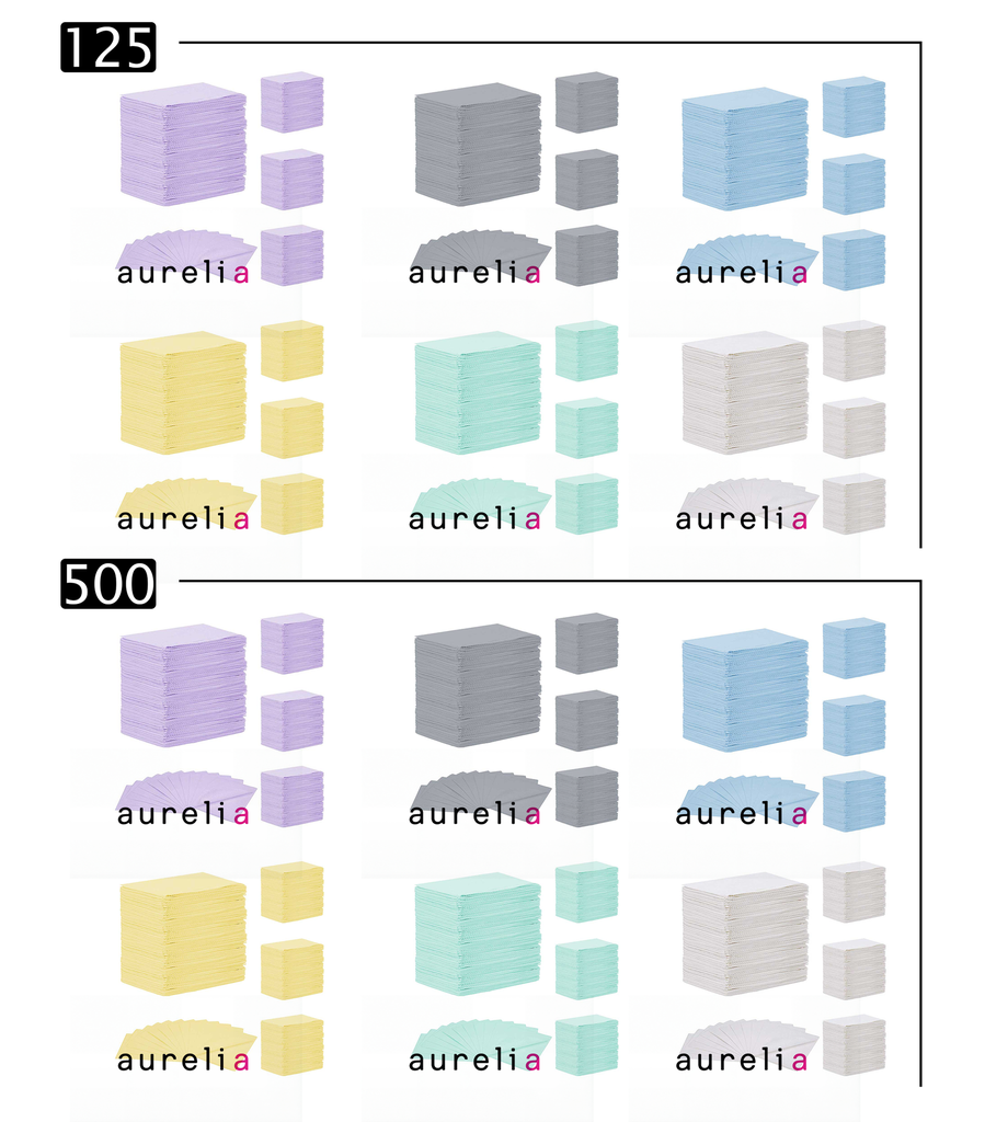 AURELIA® Bavettes (3 plis) 2 plis de papier & 1 pli de polyéthylène 