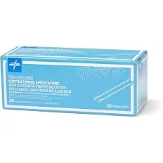 [MDS202000] MEDLINE - Applicateur stérile en bois avec embout en coton, 6 po, 2 par paquet intérieur