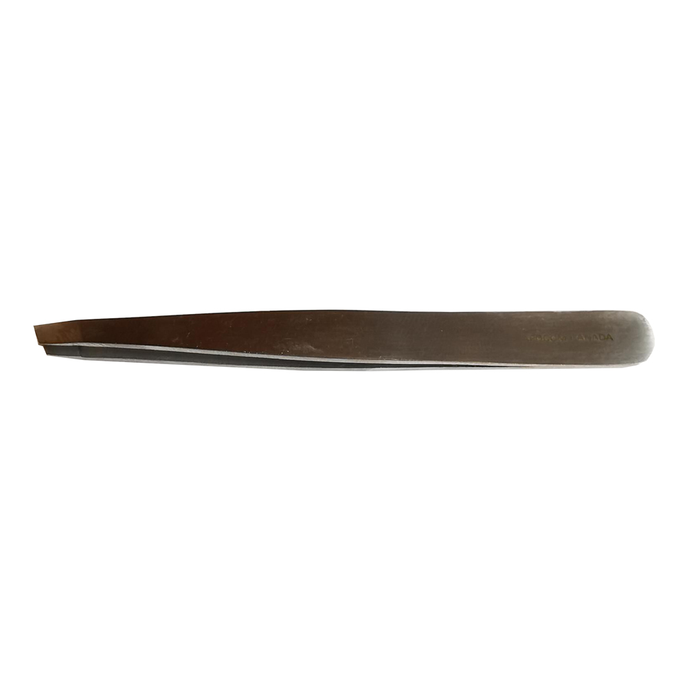 Stainless steel tweezers - 9,5 cm - oblique tip