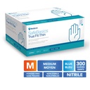MEDICOM® SafeBasics™ True Fit Thin™ Powder Free Textured Nitrile Gloves - Medium (300) Blue
