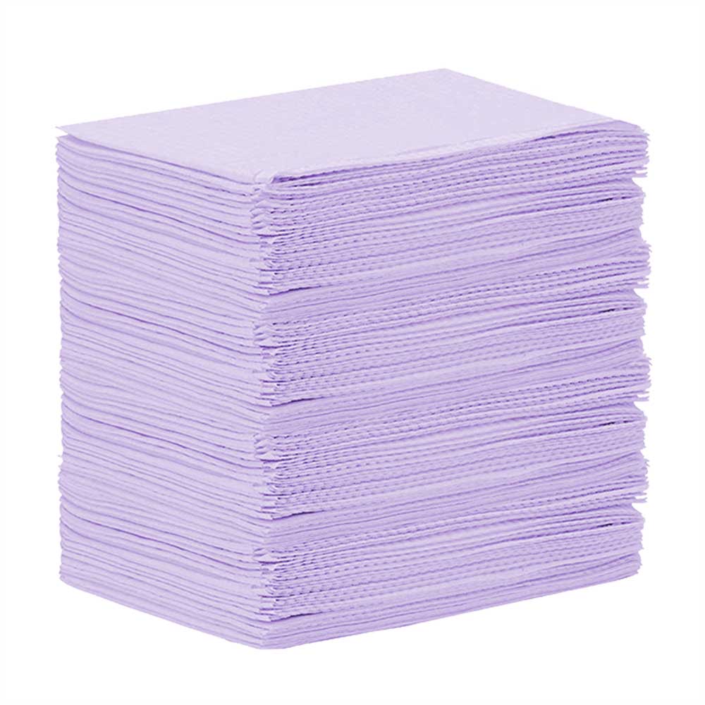 MEDICOM® SafeBasics™ Dry-Back® Bibs (3-ply) 2 ply of tissue &amp; 1 ply poly (125) Lavender