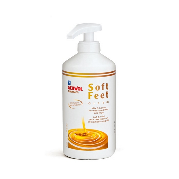 GEHWOL® FUSSKRAFT® Crème Soft Feet Crème Lait & miel (avec pompe) 500 ml