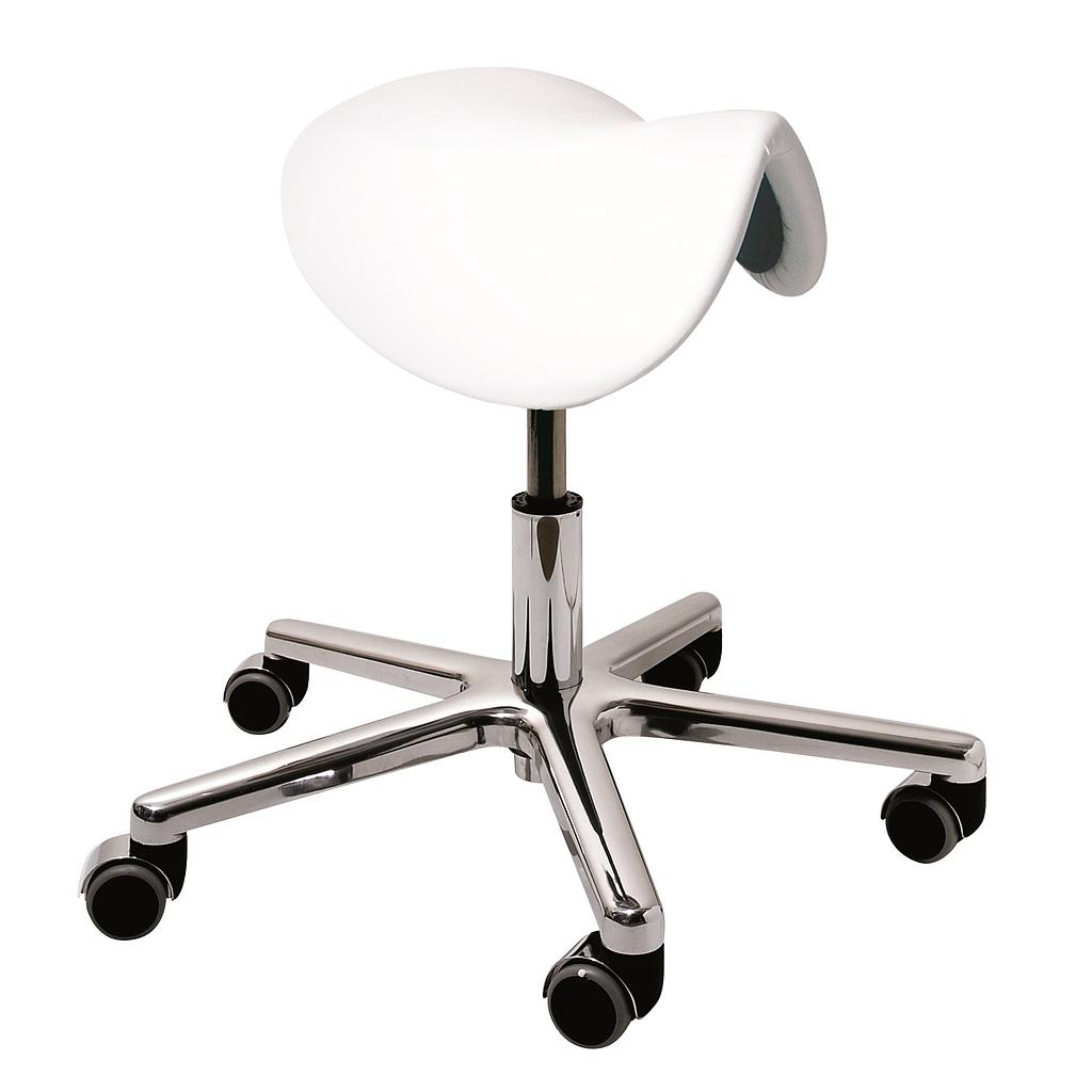 BENTLON® Ergo Silver stool sealed on horseback without back support - White