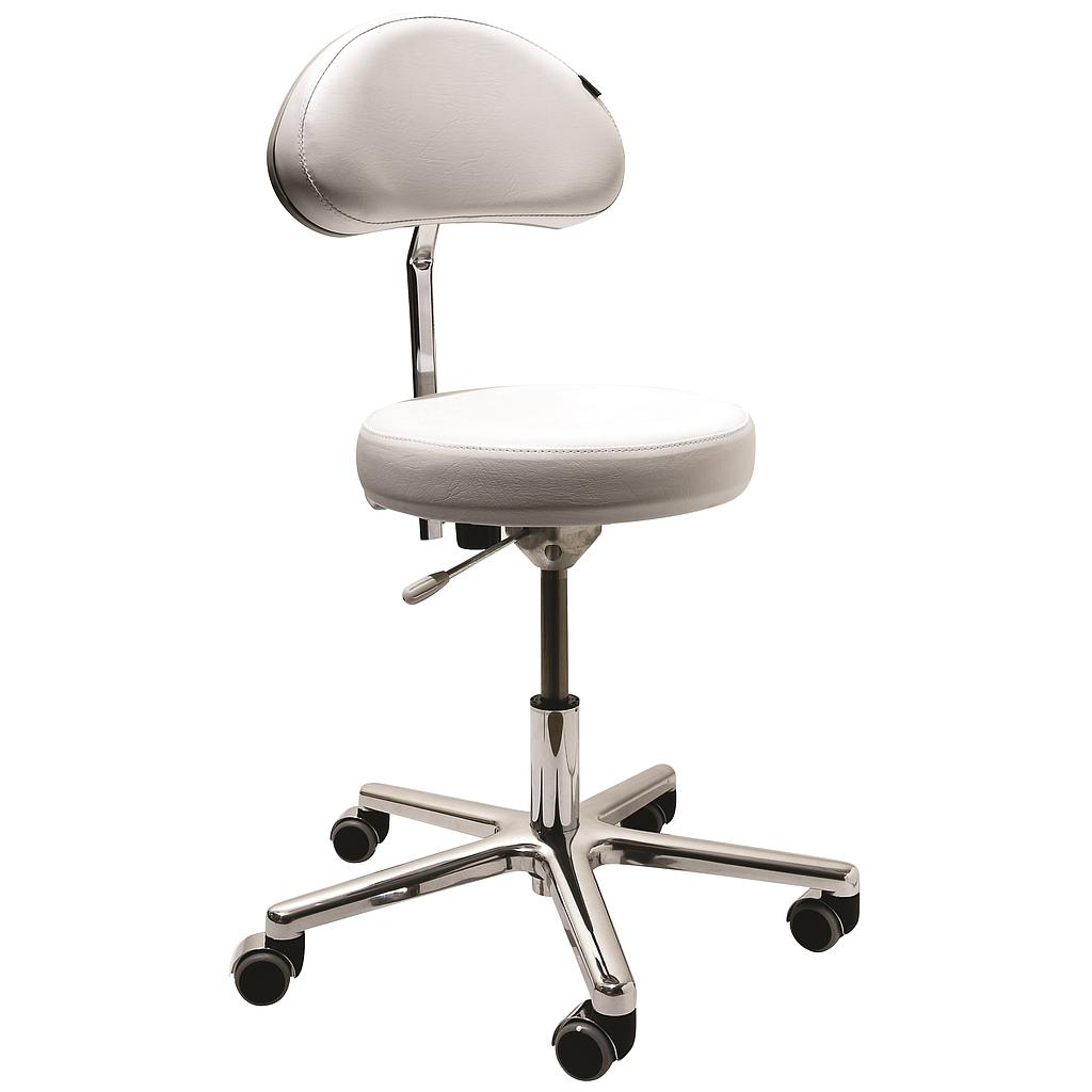 BENTLON® Oval Silver Pro stool with back support