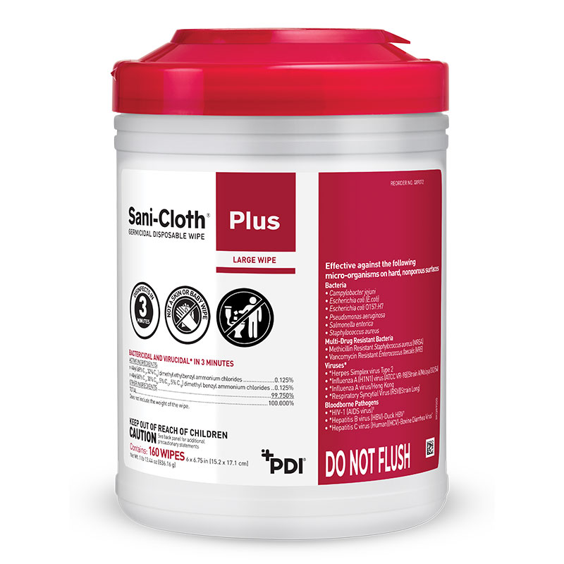 SANI-CLOTH® PLUS - Germicidal Disposable Cloth (160/pqt)