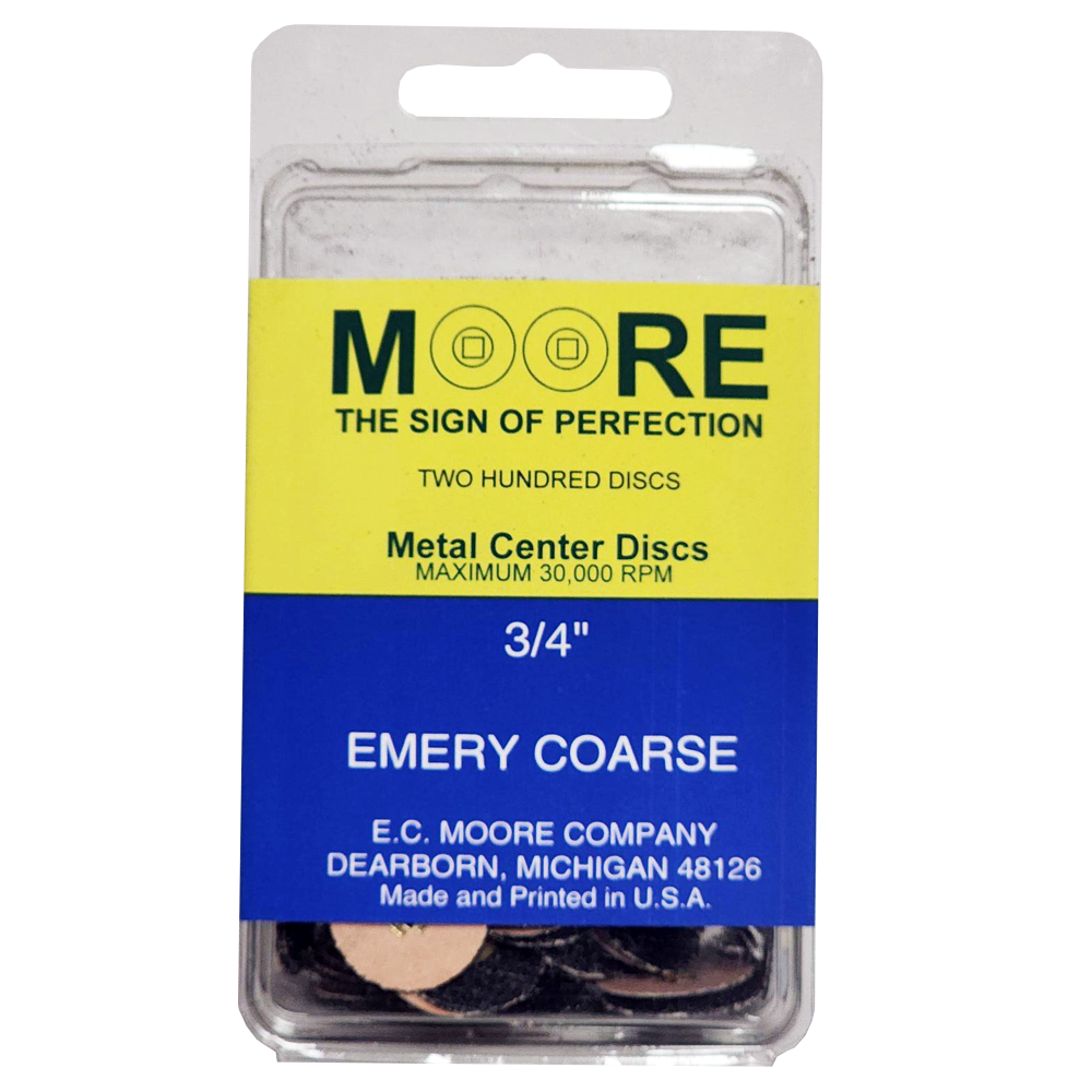 [34ECBB] MOORE'S -Emery discs 3/4 SNAP-ON - Coarse (200)