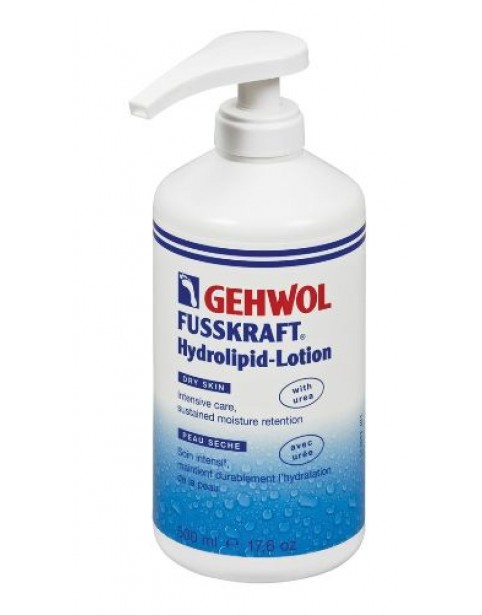 [GE 1111011] GEHWOL® FUSSKRAFT® Lotion hydrolipidique - peau sèche (avec pompe) 500 ml