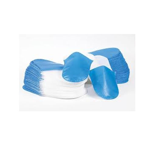 [50026] Pantoufles en plastique bleu &amp; blanc (sac de 50 paires)