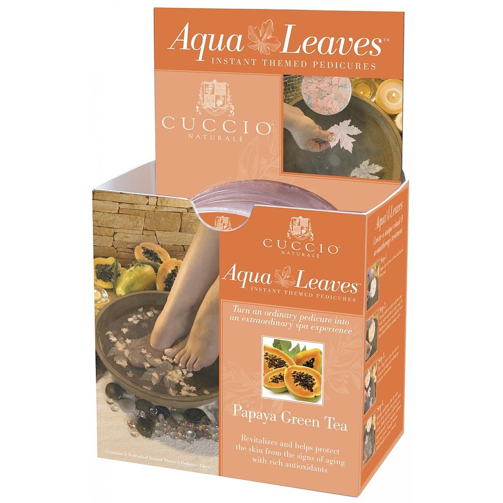 [3080-6] CUCCIO NATURALÉ Aqua Leaves  ( 6 / bte ) - Papaye &amp; Thé vert