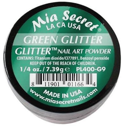 [PL400-G9] MIA SECRET® Glitter Nail Powder - Green Glitter 1/4 oz