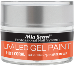 [5S-814] MIA SECRET® UV-LED Gel Paint - Hot Coral 1/4 oz